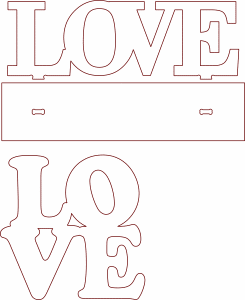 2 letreros de «LOVE»