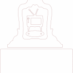 Silueta de tocador y televisión - Vector descarganle para corte CNC y grabado laser gratis | Stanser