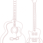 Par de guitarras - Vector SVG DXF para CNC Router y Laser CO2 - Descargable gratis | Stanser