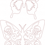 Par de mariposas - Vector descarganle para corte CNC y grabado laser gratis | Stanser