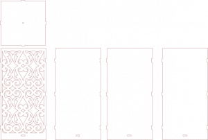 Caja rectangular cuadrada