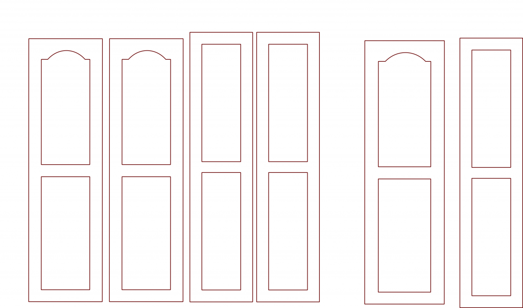 Diseños de puertas — vector para corte CNC