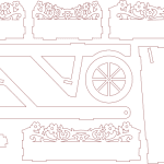 Carretilla de flores - Vector descarganle para corte CNC y grabado laser gratis | Stanser