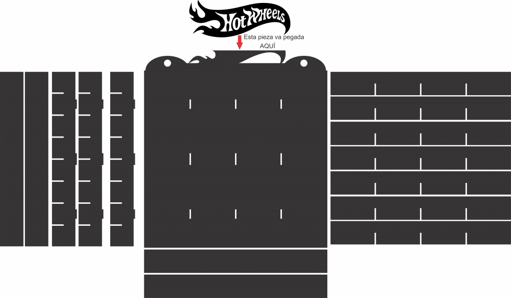 Cuadro portacarritos — vector para corte CNC