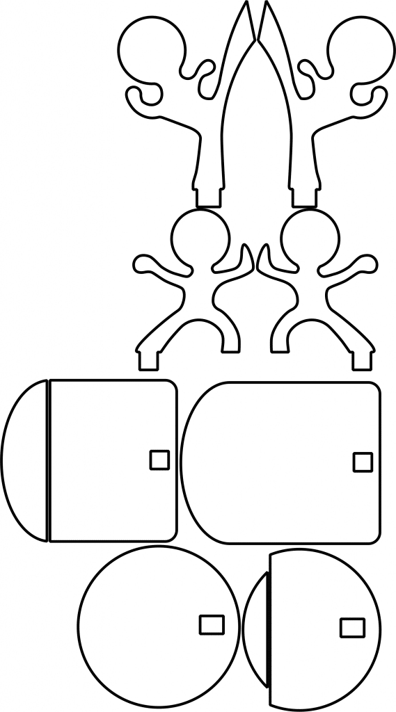 Portacelular «Karatecas» — vector para corte CNC