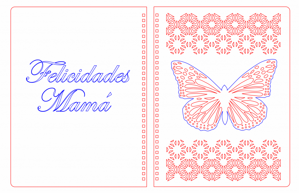 Pasta para cuaderno «Mamá» — vector para corte CNC