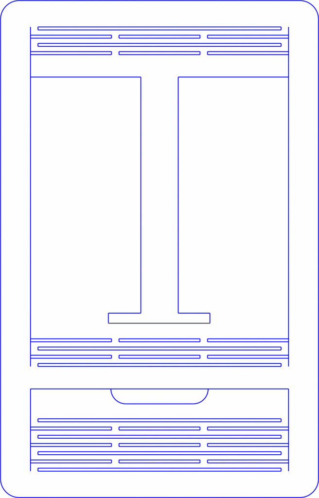 Portacelular con bisagras vivas — vector para corte CNC