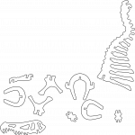 Piezas de spinosaurus (pt2) - Vector descarganle para corte CNC y grabado laser gratis | Stanser