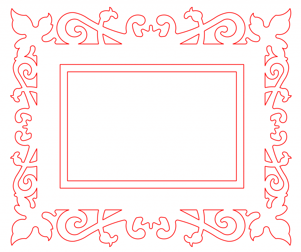 Marco rectangular — vector para corte CNC