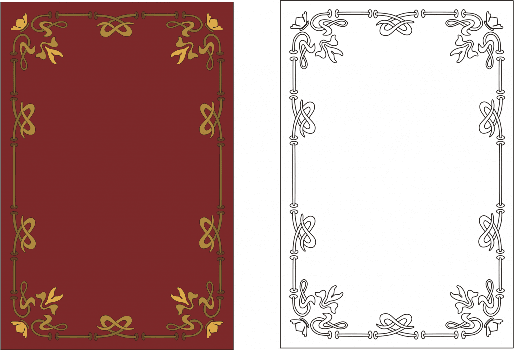 Ornamento rectangular — vector para corte CNC