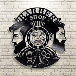 Reloj "Barbero" - Vector SVG DXF para Laser CO2 - Descargable gratis | Stanser
