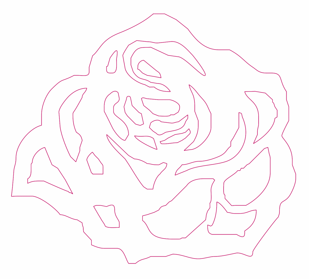 Rosa — vector para corte CNC