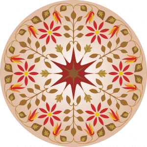 Ornamento circular floral
