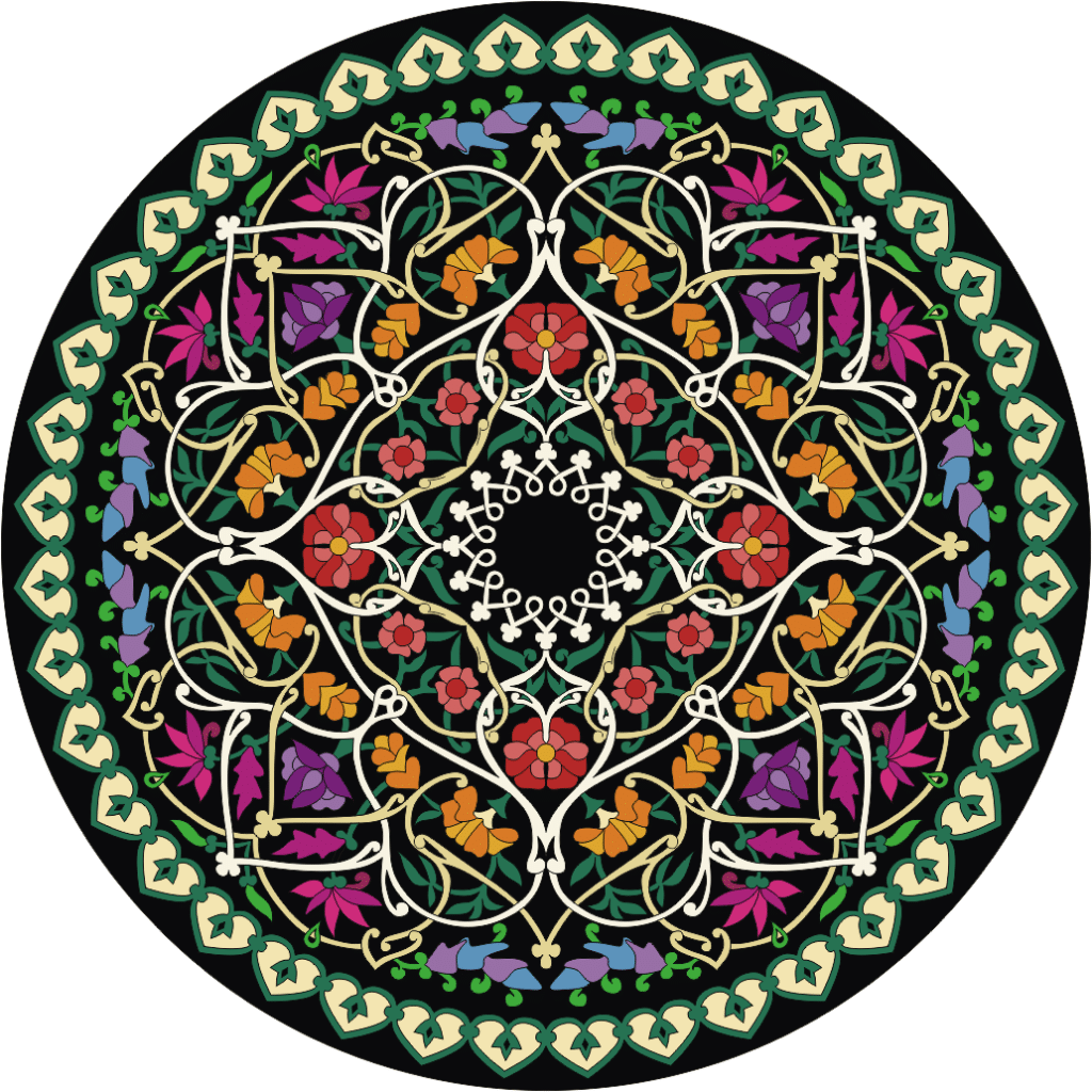 Ornamento circular garigoleado — vector para corte CNC