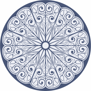 Ornamento circular floral