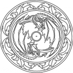 Ornamento de dragones - Vector descarganle para corte CNC y grabado laser gratis | Stanser