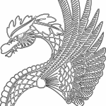 Dragón con plumas - Vector descarganle para corte CNC y grabado laser gratis | Stanser