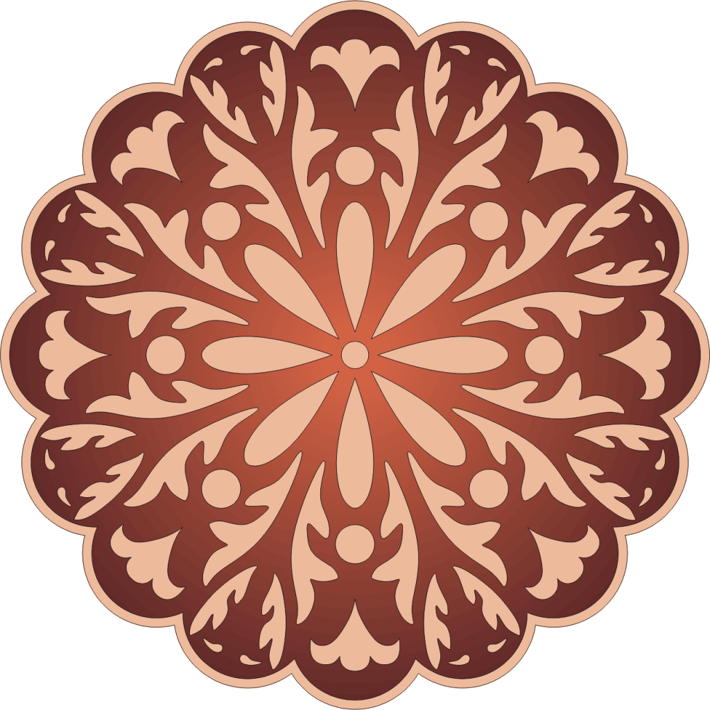 Patrón figura floral — vector para corte CNC
