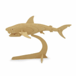 Tiburón 3D con base - Vector descarganle para corte CNC y grabado laser gratis | Stanser