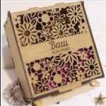 Caja con tapa calada "Flores" - Vector SVG DXF para CNC Router y Laser CO2 - Descargable gratis | Stanser