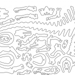 Huesos de spiniosaurus a 4.75mm - Vector descarganle para corte CNC y grabado laser gratis | Stanser