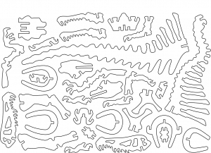 Huesos de spiniosaurus a 4.75mm