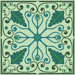 Diseño cuadrado de hojas