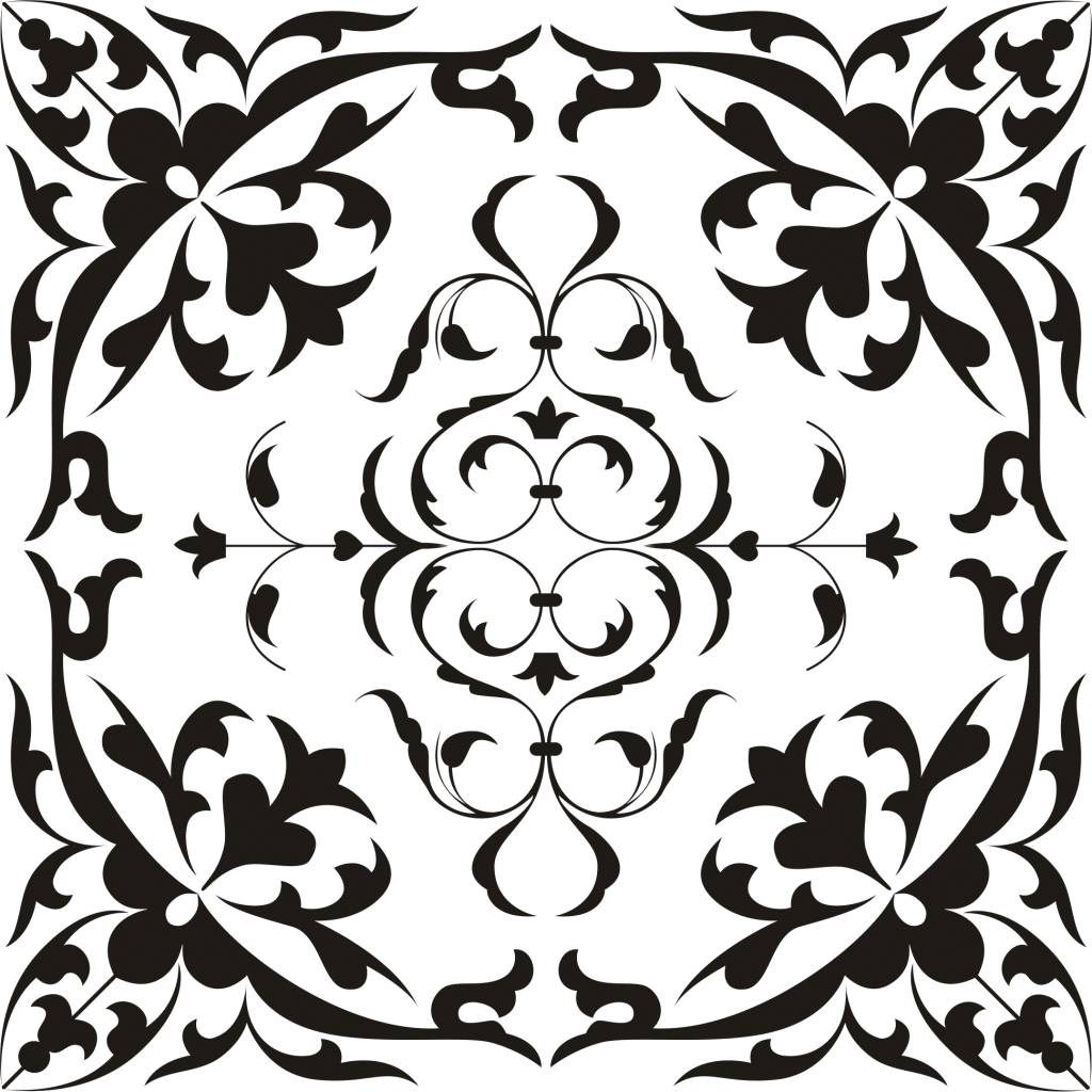 Ornamento cuadrado — vector para corte CNC