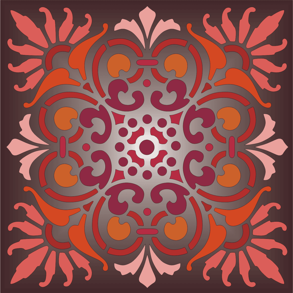 Ornamento cuadrado 5 — vector para corte CNC