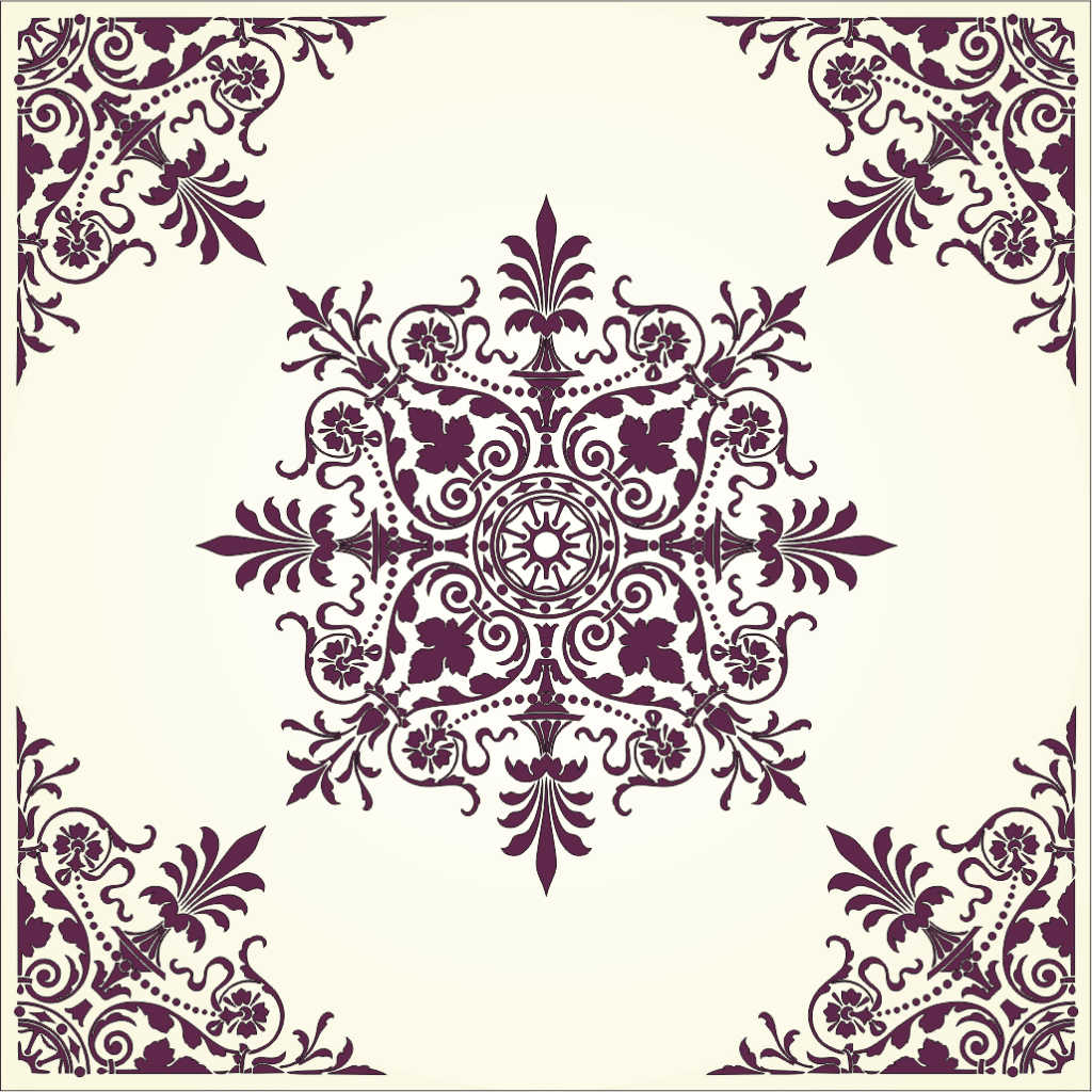 Ornamento cuadrado copo de nieve — vector para corte CNC