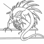 Dragón en escalera - Vector descarganle para corte CNC y grabado laser gratis | Stanser