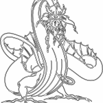 Dragón con fuego - Vector descarganle para corte CNC y grabado laser gratis | Stanser