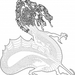 Dragón de tres cabezas - Vector descarganle para corte CNC y grabado laser gratis | Stanser