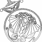 Dragones sobre espada - Vector descarganle para corte CNC y grabado laser gratis | Stanser