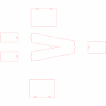 Letra V tridimensional - Vector descarganle para corte CNC y grabado laser gratis | Stanser