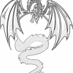 Dragón sobre su cola - Vector descarganle para corte CNC y grabado laser gratis | Stanser