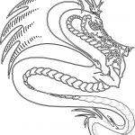 Dragón con cola de serpiente - Vector descarganle para corte CNC y grabado laser gratis | Stanser