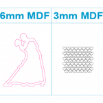 Figura de novios con base - Vector descarganle para corte CNC y grabado laser gratis | Stanser