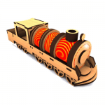 Locomotora sencilla - Vector descarganle para corte CNC y grabado laser gratis | Stanser