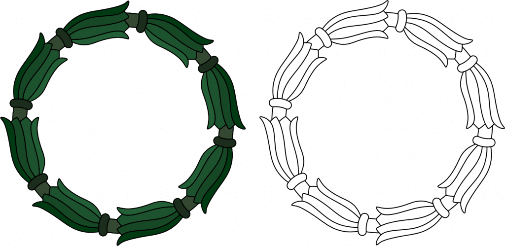 Corona antigua — vector para corte CNC
