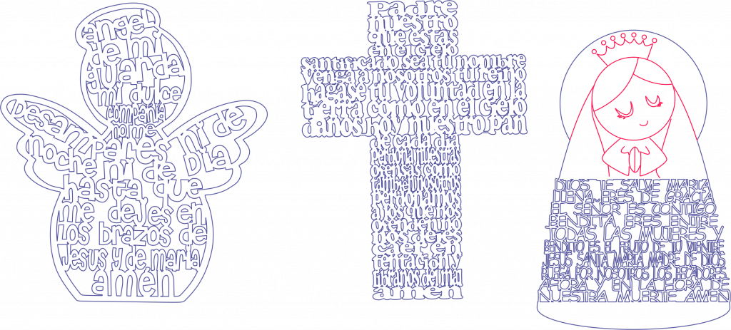 Recuerdos religiosos — vector para corte CNC