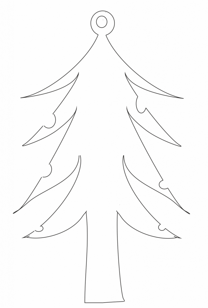 Colgante de Pino — vector para corte CNC