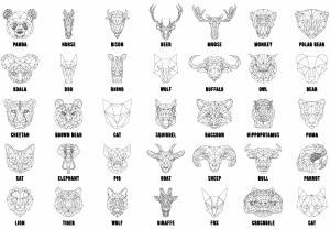Colección de animales geométricos