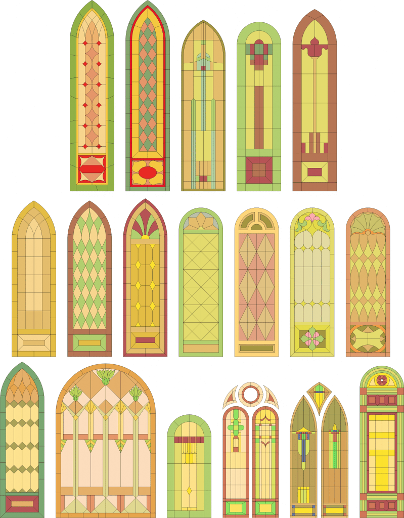 Estilos de ventanas — vector para corte CNC