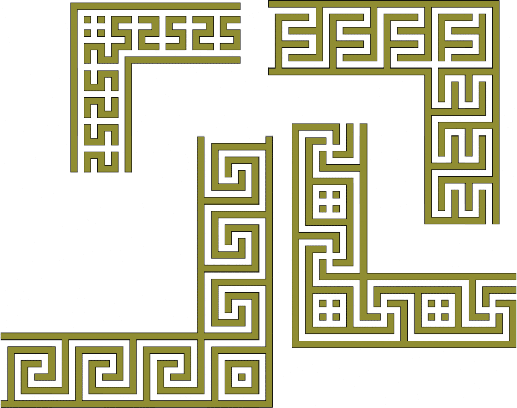 Bordes arquitectura — vector para corte CNC