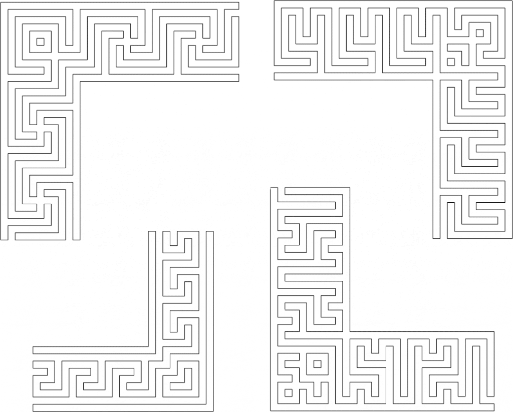 Bordes de arquitectura — vector para corte CNC