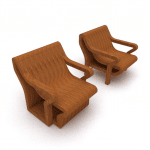 Sillas con descansabrazos - Vector descarganle para corte CNC y grabado laser gratis | Stanser