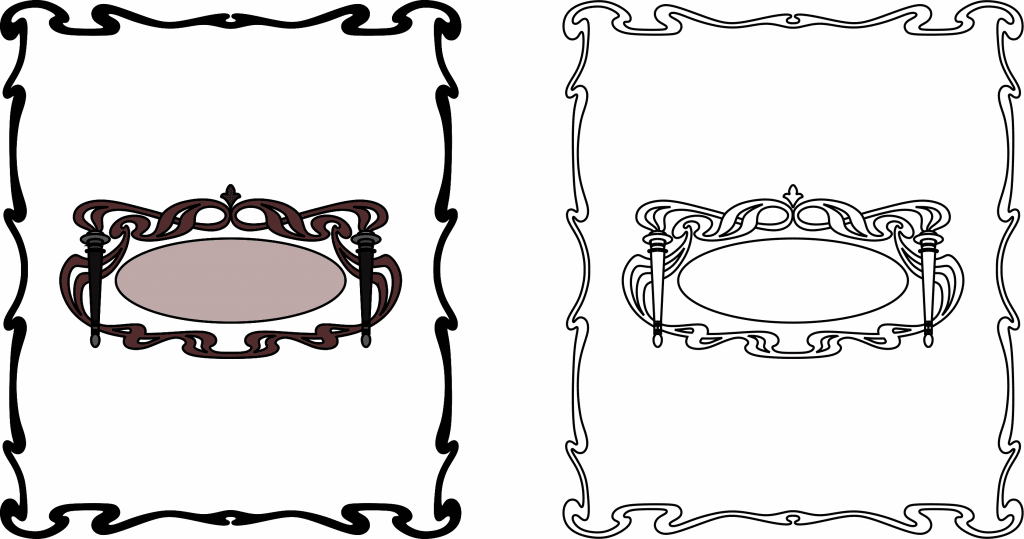 Bordes decorativos — vector para corte CNC