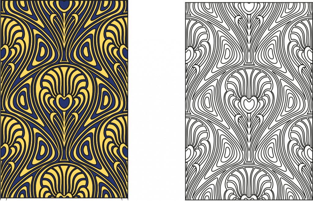 Arte nuevo patrón repetición — vector para corte CNC