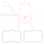 Caballete con pizarra - Vector SVG DXF para CNC Router y Laser CO2 - Descargable gratis | Stanser